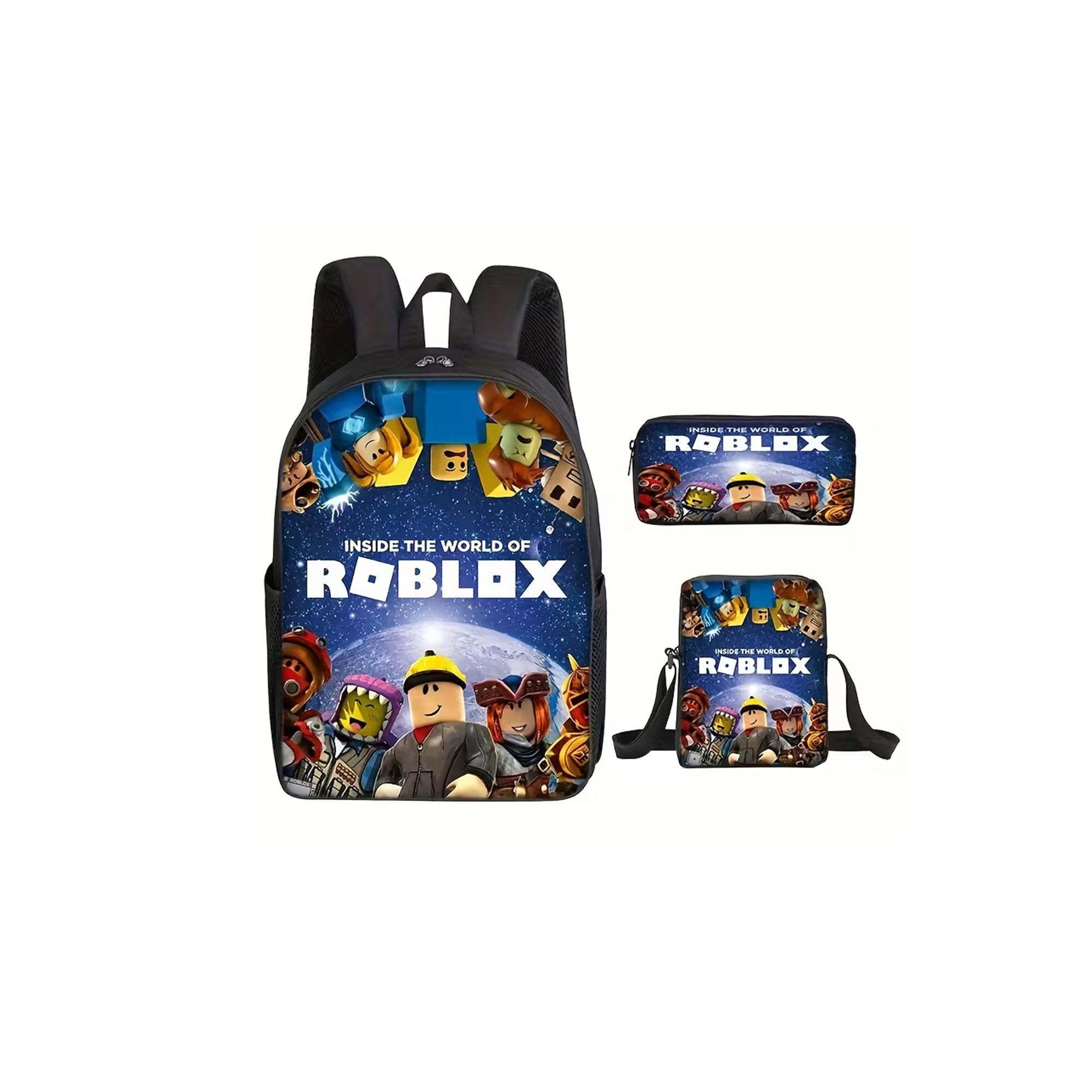 Roblox Cartoon Rucksack School Bag Set 42 cm Large Backpack for Kids Student 600g Color A1 009