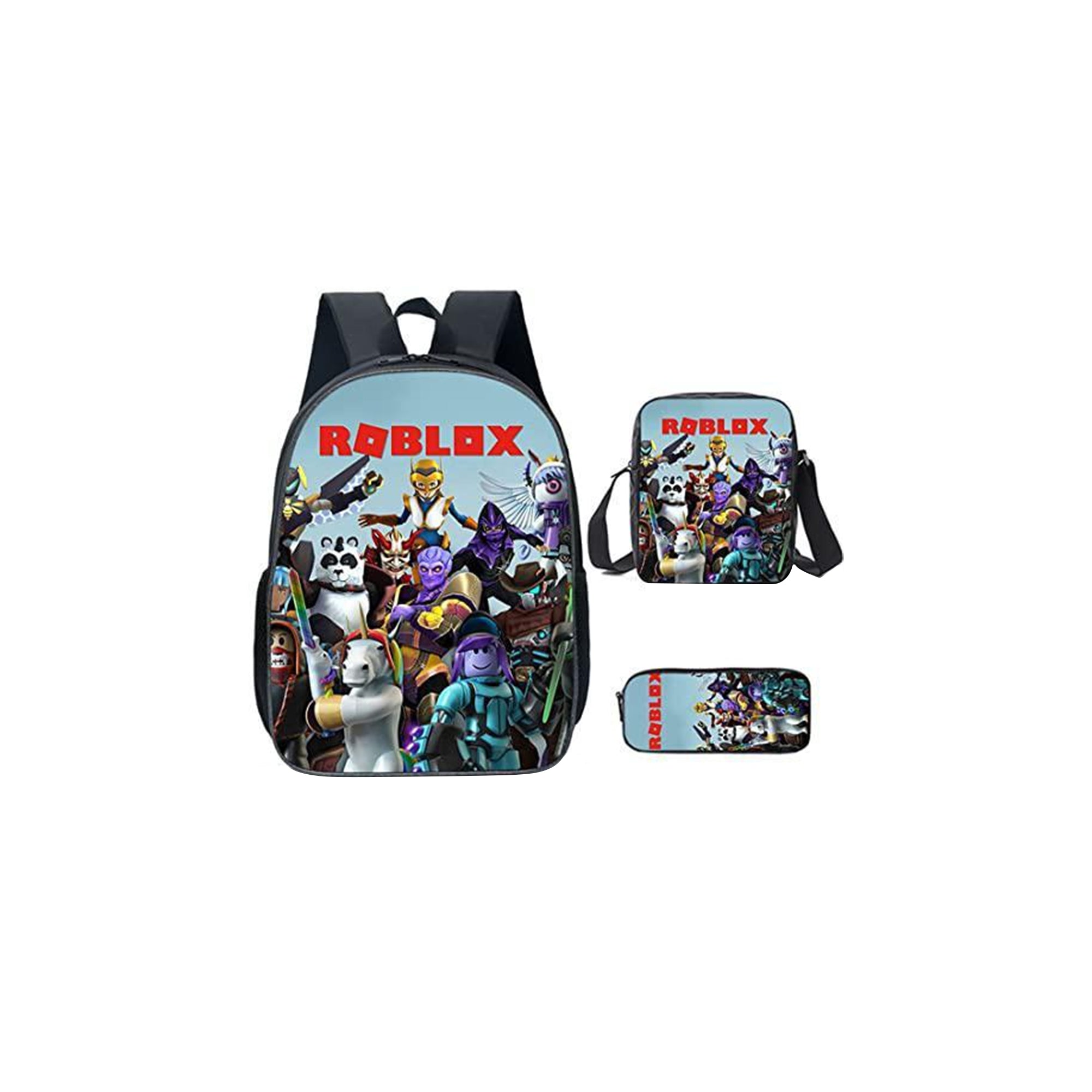 Roblox Cartoon Rucksack School Bag Set 42 cm Large Backpack for Kids Student 600g