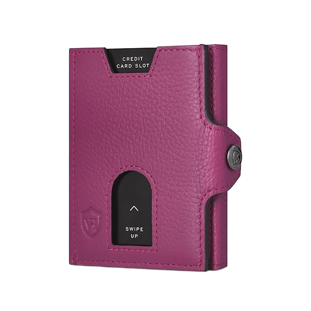 VON HEESEN Slim Wallet RFID Protection Mini Wallet Small Pink Credit Card Holder No Coin Compartment