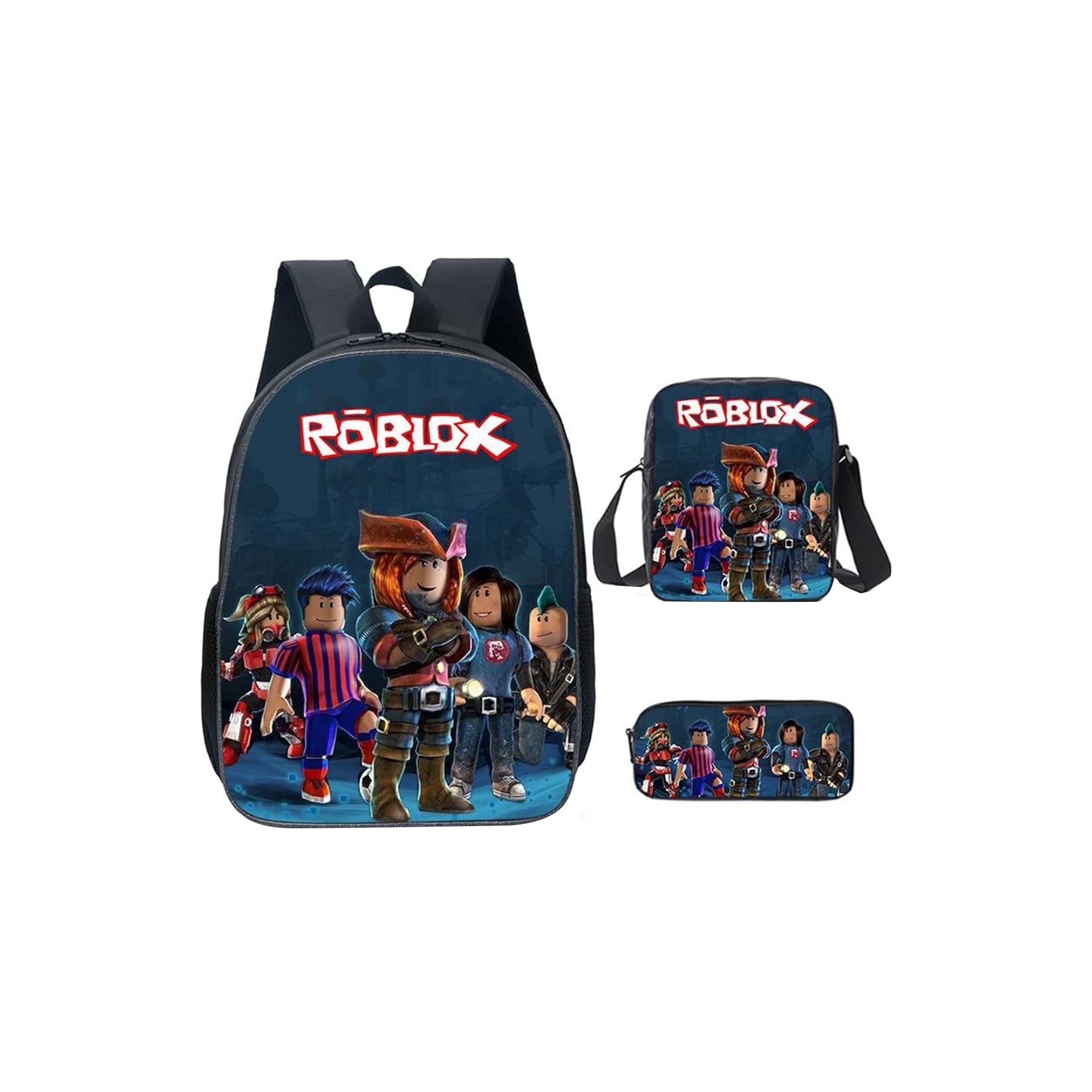 Roblox Cartoon Rucksack School Bag Set 42 cm Large Backpack for Kids Student 600g