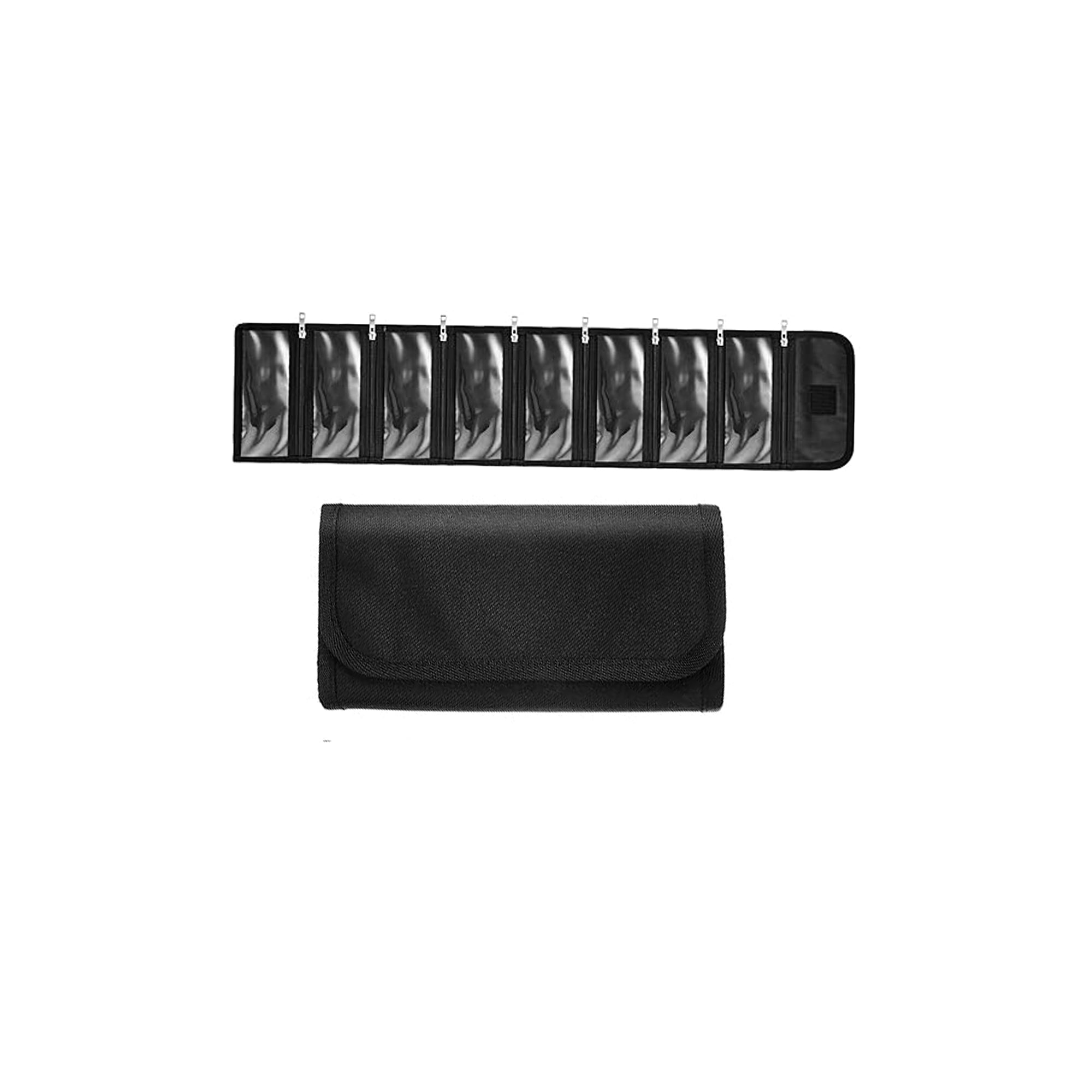 Foldable Cash Wallet Organizer Budget Money Organizer Portable Cash Envelope Wallet Zipper Pockets