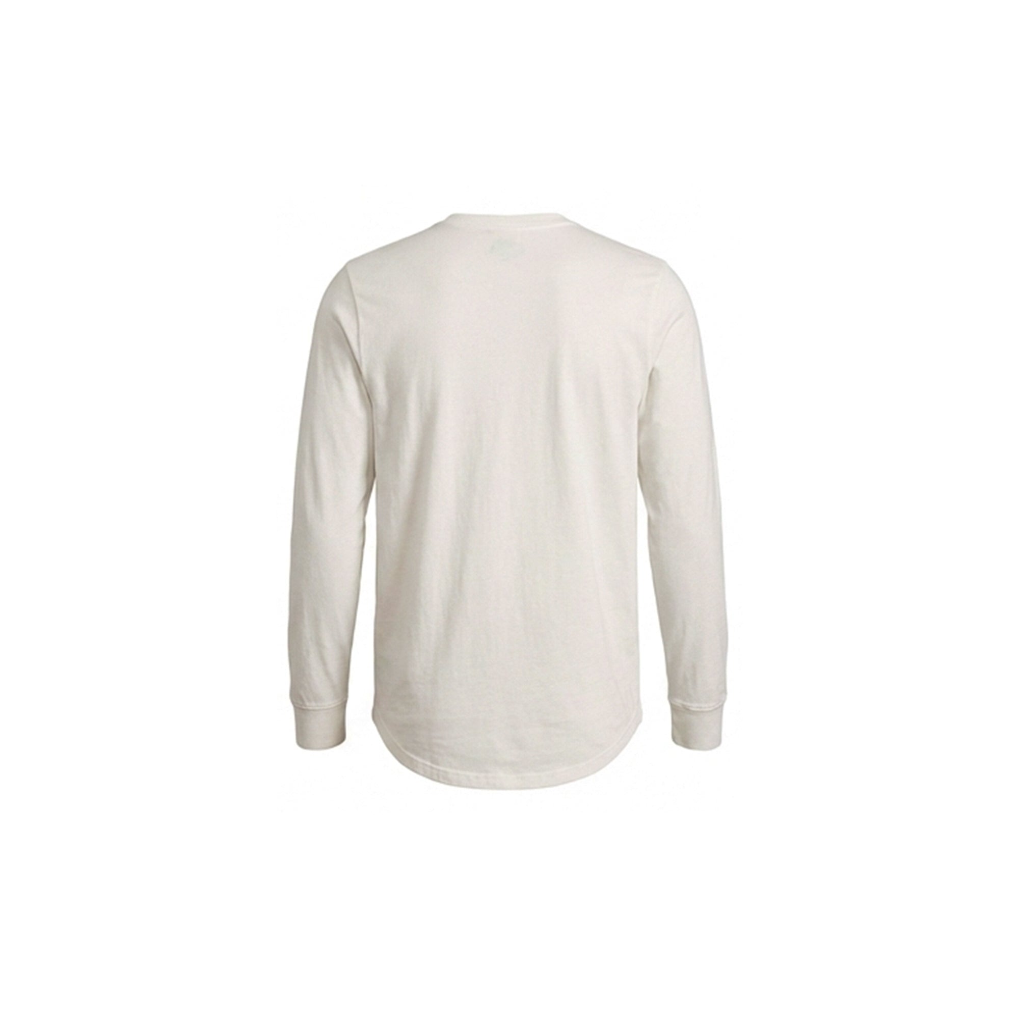 Hollister Men's White Long Sleeve Crew Neck Tee, Slim Fit, Round Neck, , Comfortable Casual Wear