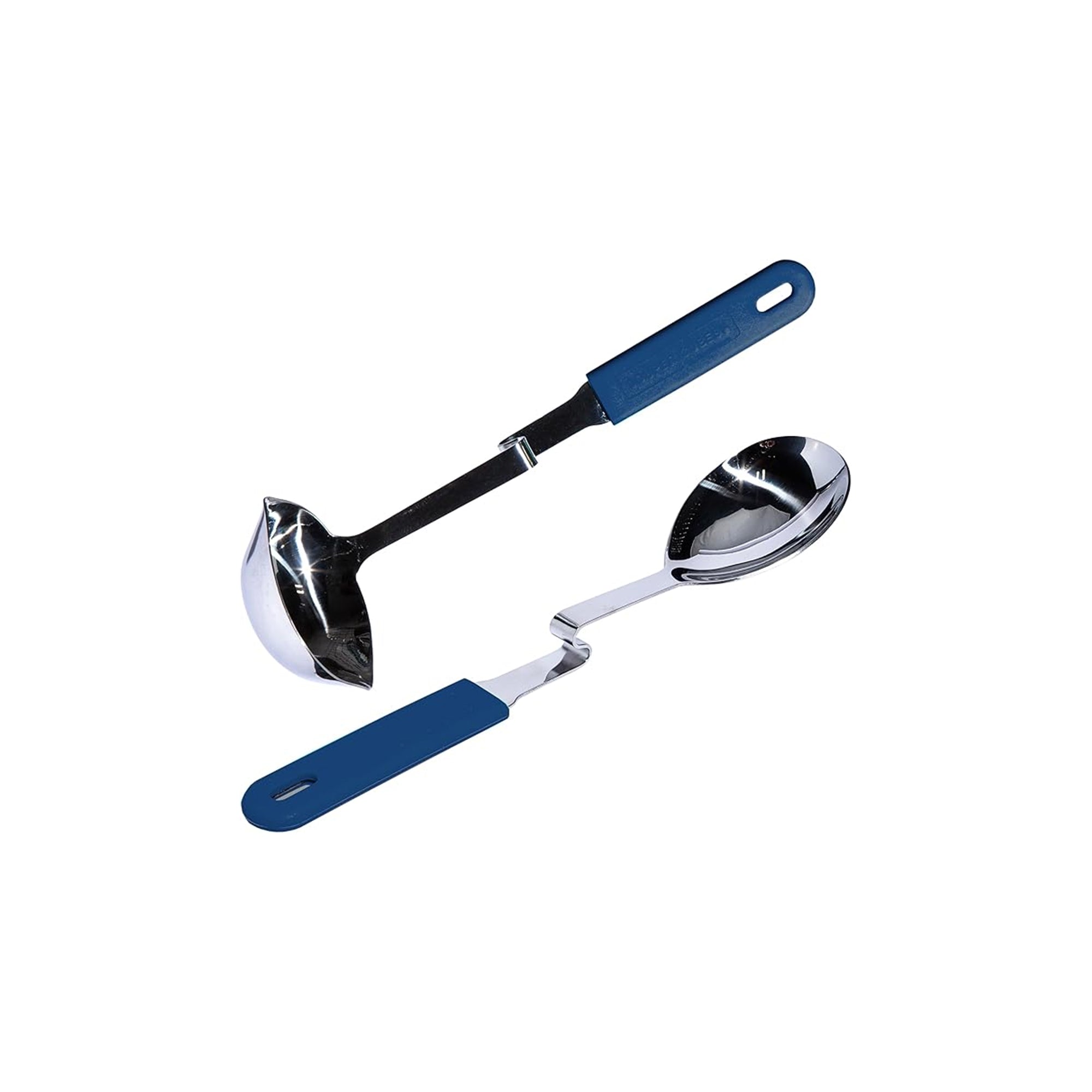 Souper Cubes Lori Greiner No-Mess Silicone Handle Ladle & Serving Spoon Set Ÿ?? Stainless Steel Kitchen Utensils for Cooking & Serving