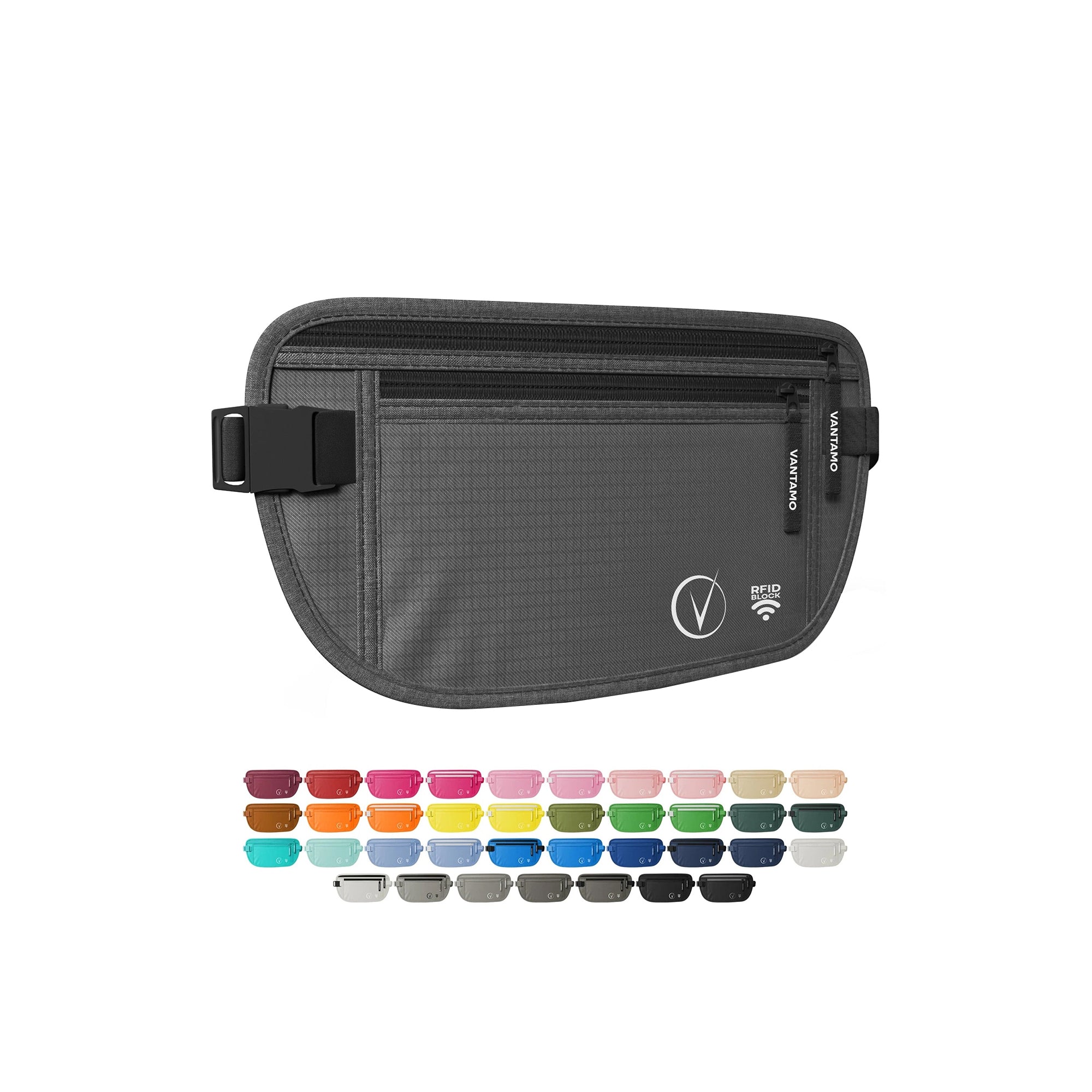 Valtamo Money Belt for Travel Hidden RFID Protected Waist Wallet Fits Passport Phone Secure Travel Pouch