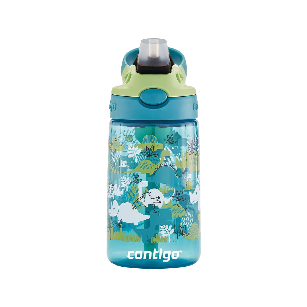 Contigo Kids Straw Water Bottle with AUTOSPOUT Lid, 14oz., Dinos