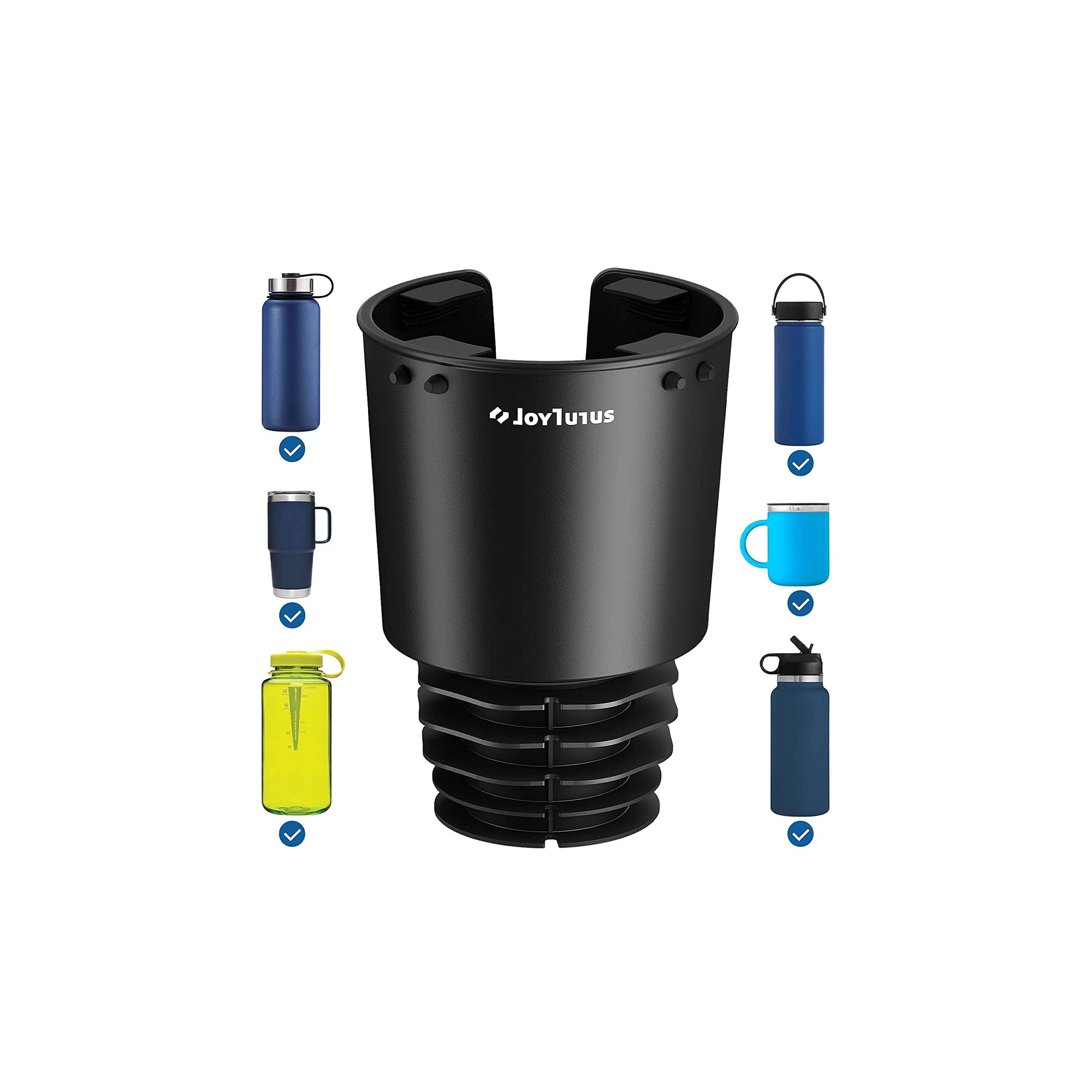 JOYTUTUS Upgraded Car Cup Holder Expander with Offset Base Ÿ?? Fits 18Ÿ??40 oz Bottles, Compatible with YETI & Hydro Flask