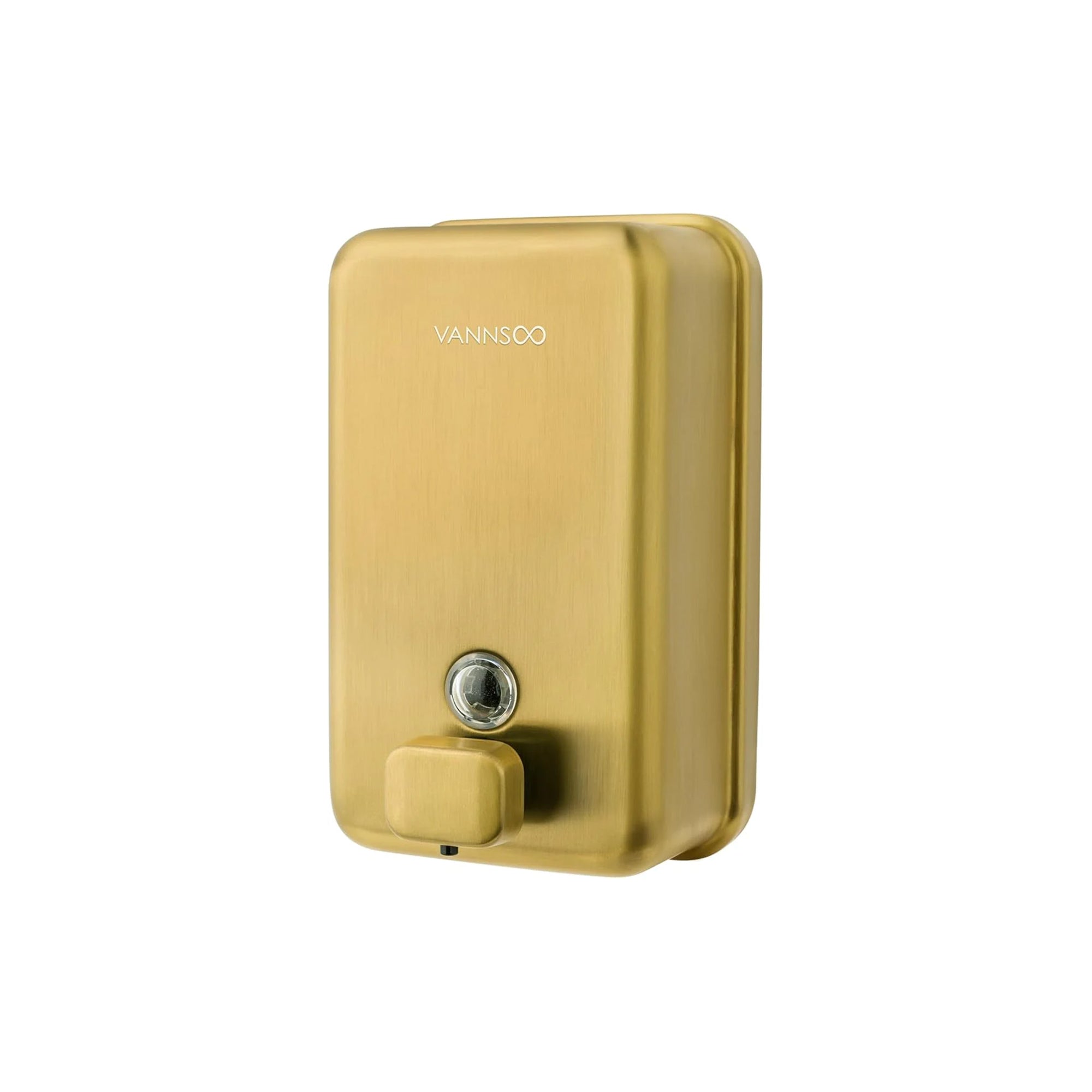 VANNSOO Wall Mounted Hand Soap Dispenser Ÿ?? 1200ml Stainless Steel, Vertical Gold