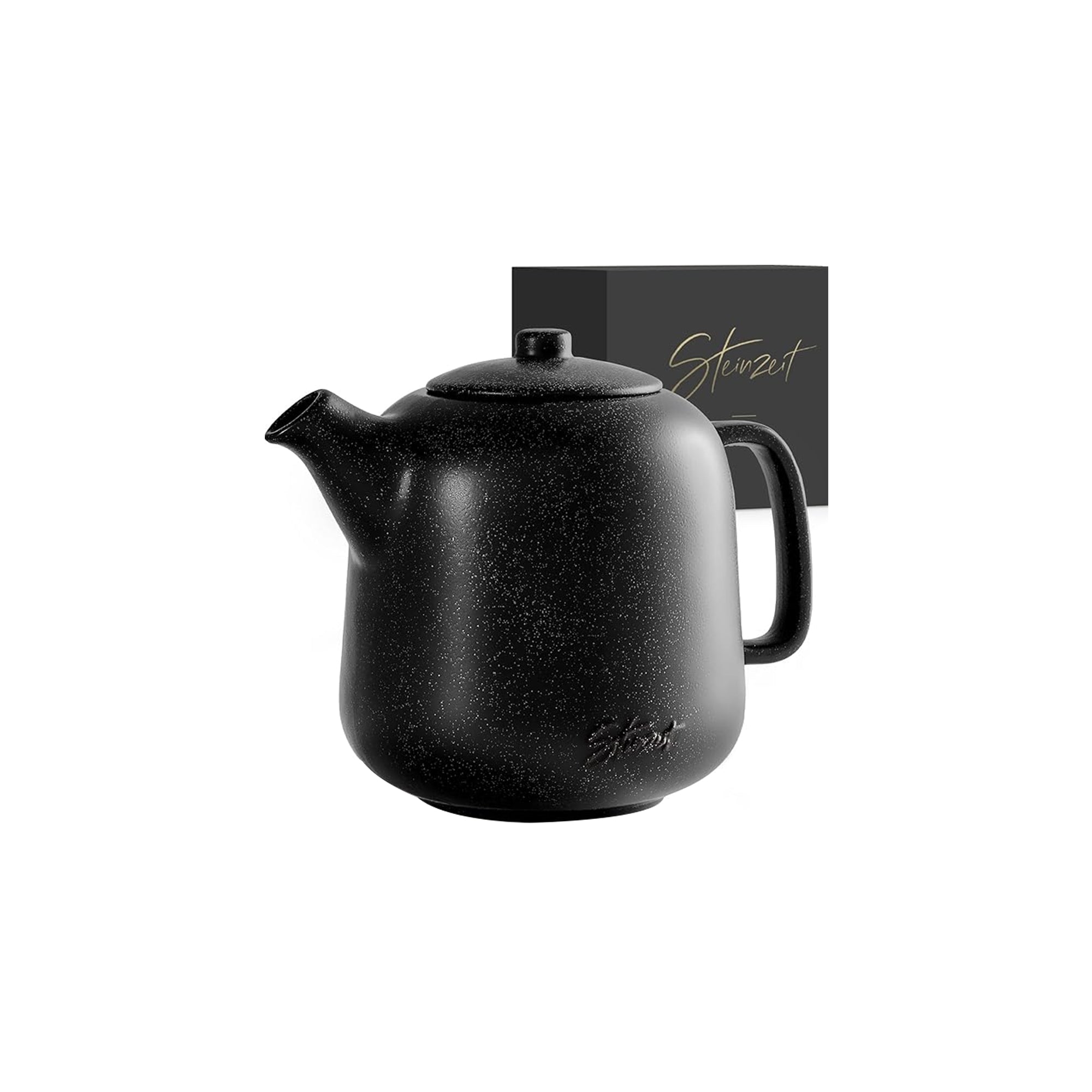Steinzeit Designer Ceramic Teapot Ÿ?? 1.3L with 304 Stainless Steel Strainer, Unique Glaze