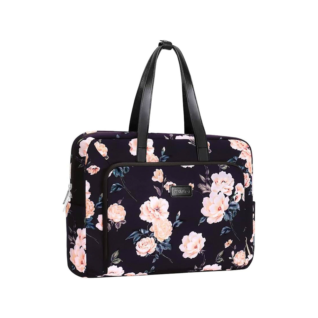 MOSISO Laptop Tote Bag Compatible with MacBook Pro 16 inch 2021 2022 M1 A2485/ 2019-2020 A2141 & 15-15.6 inch Notebook, Camellia Polyester T