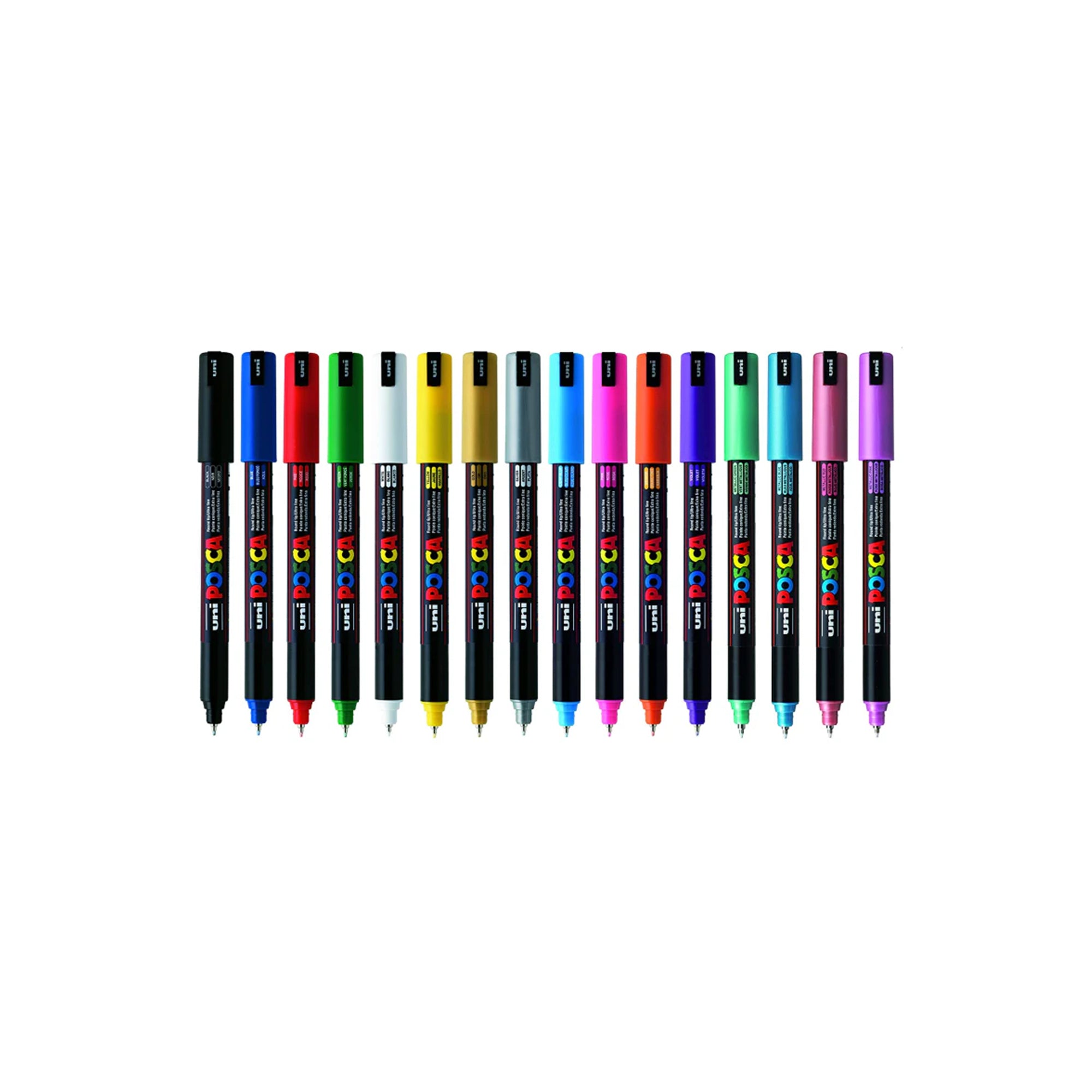 POSCA PC-1MR Paint Marker Pen Ÿ?? Full Range 16 Pen Set (All Colours)