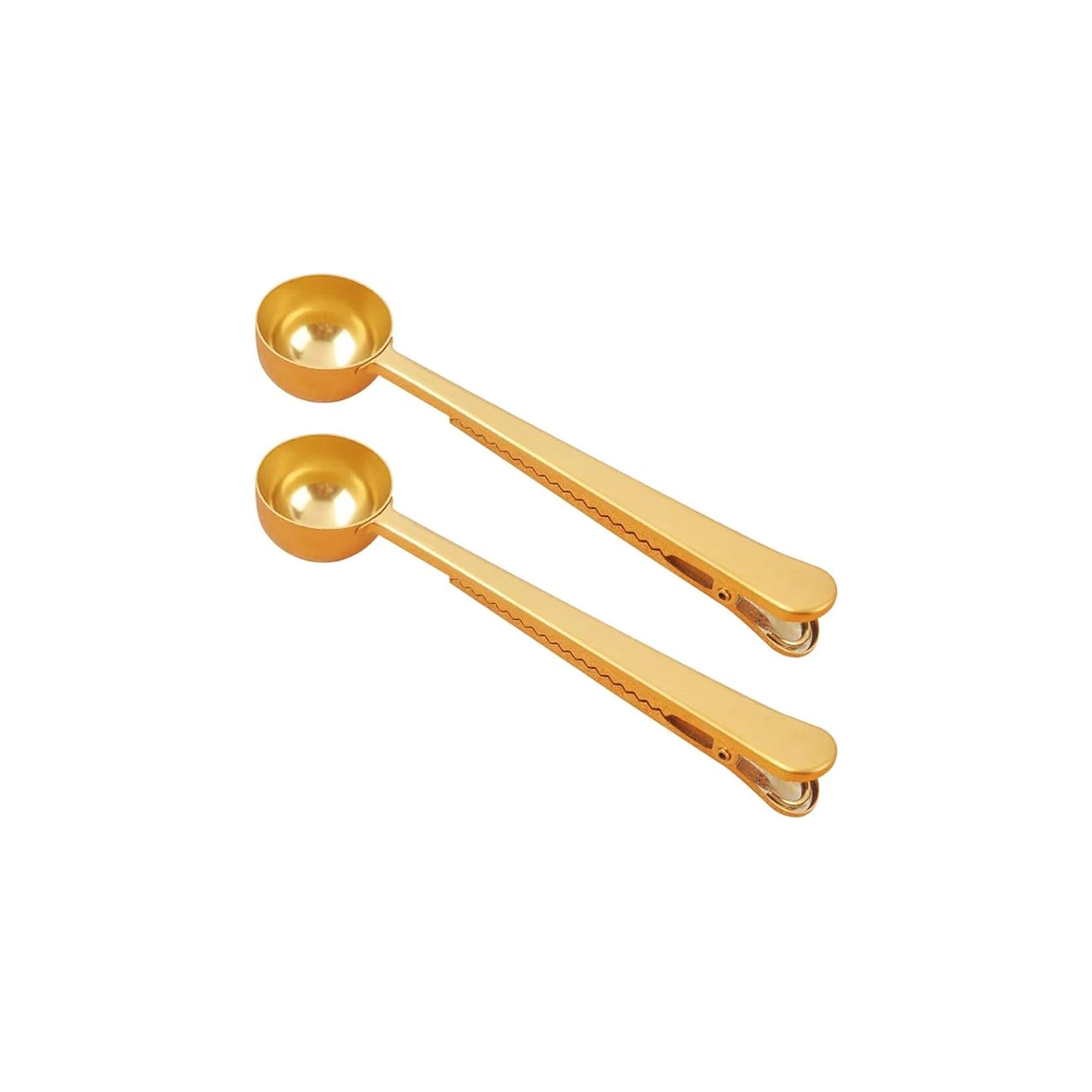 Stainless Steel Coffee & Tea Scoop with Bag Clip Ÿ?? 2-Pack for Coffee, Tea, Protein Powder & Instant Drinks