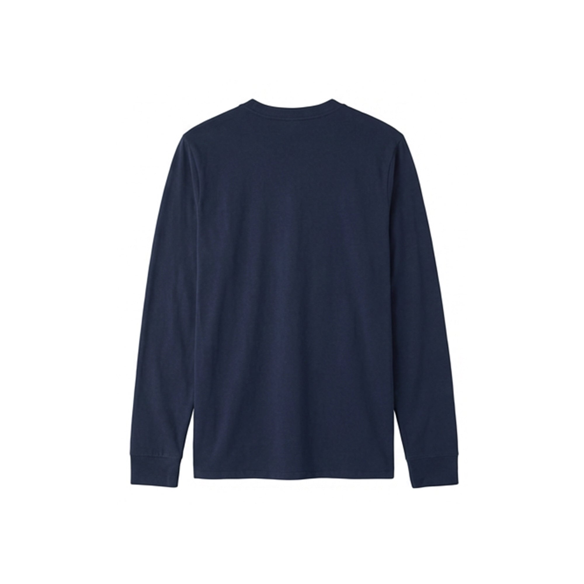 Hollister Must-Have Collection Men's Black Round Neck Long Sleeve T-Shirt, Comfortable Casual Wear