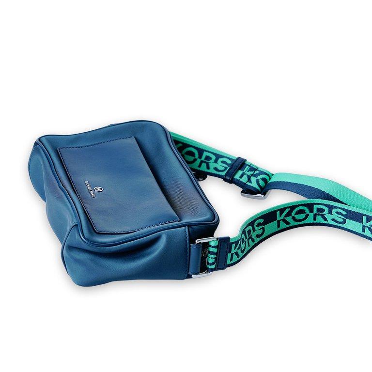 Michael Kors Nylon Logo Jet Set Charm Large Webbing Crossbody Bag Womens Designer Crossbody