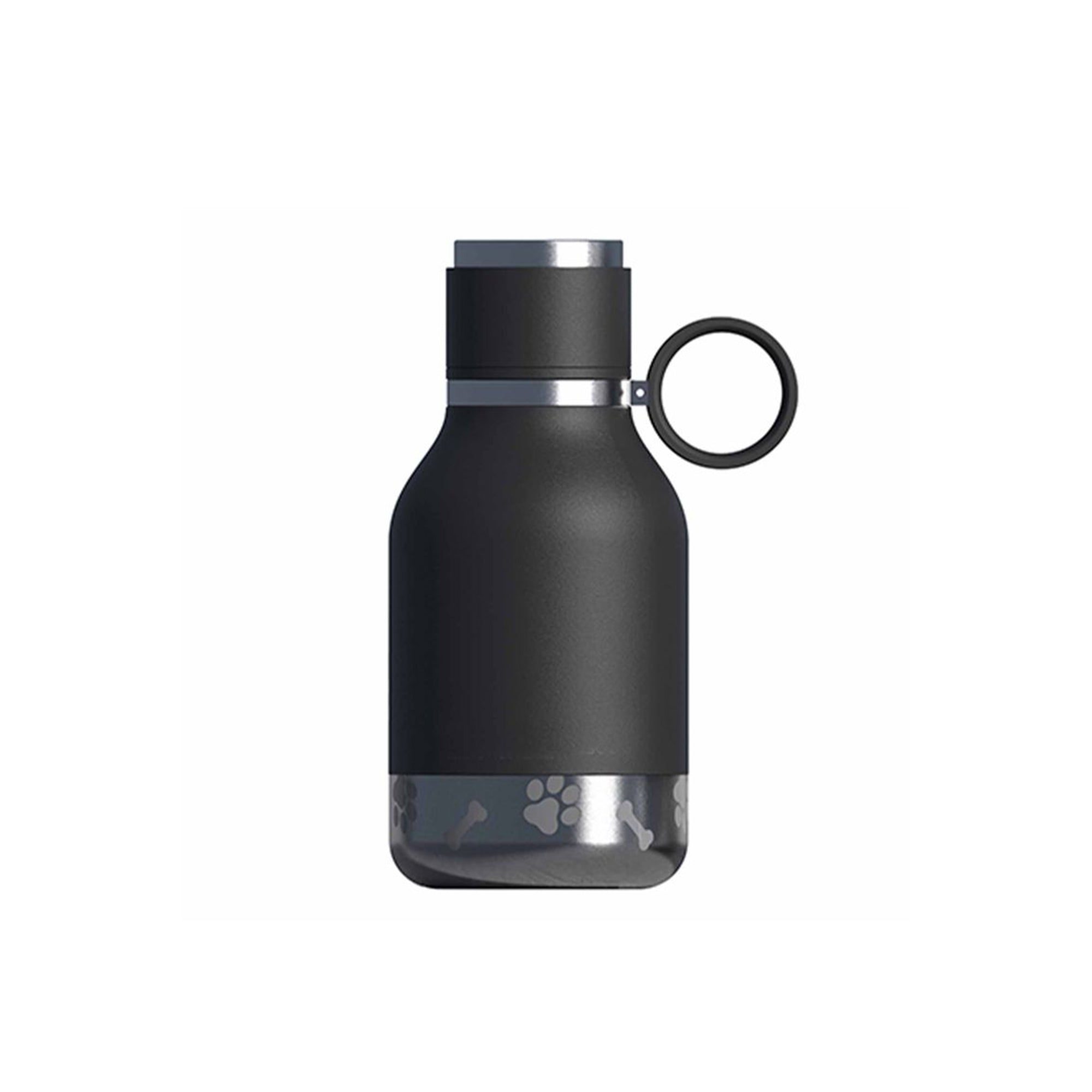 Asobu 33oz Stainless Steel Insulated Bottle with Attached Dog Bowl Ÿ?? Black