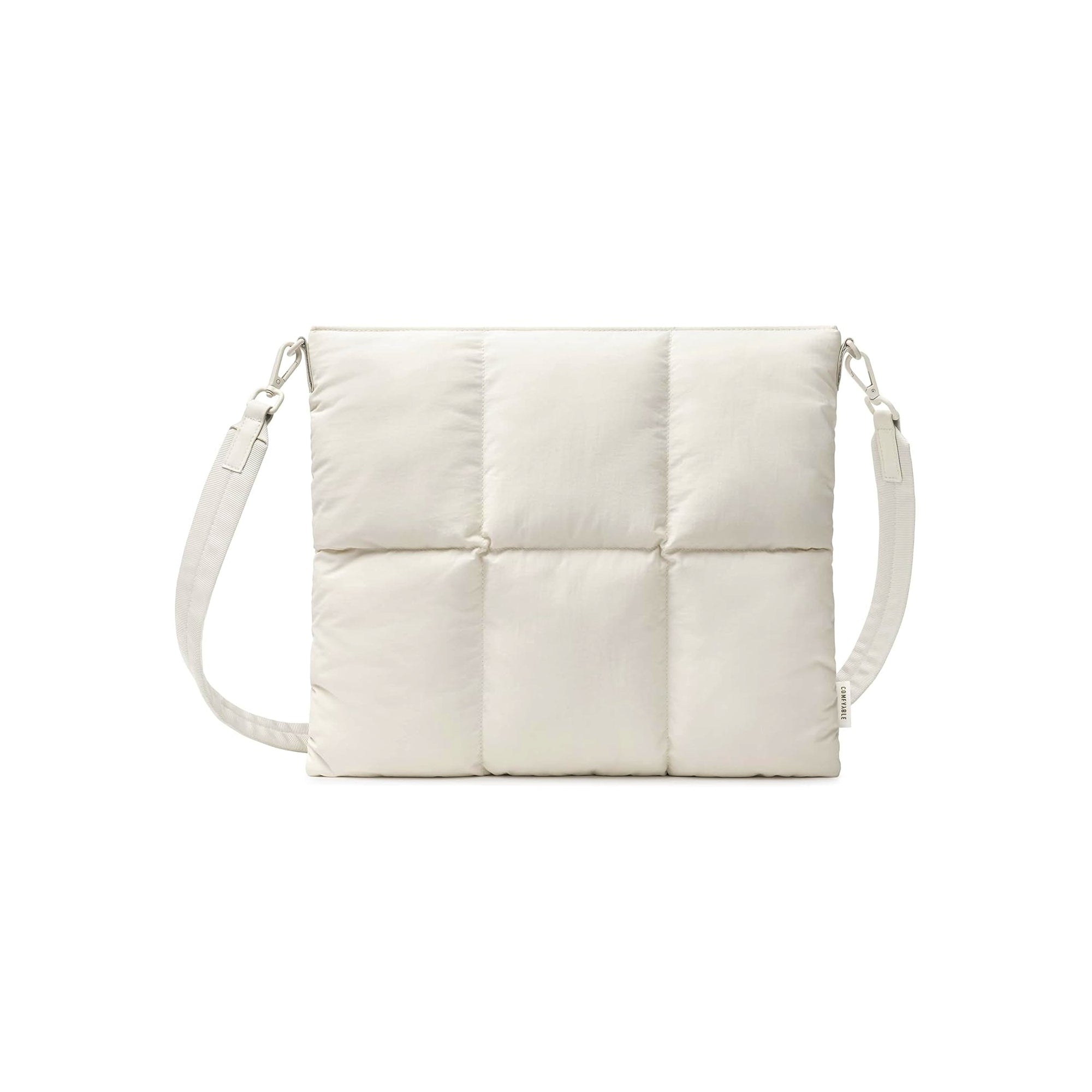 Comfyable Puffy Tablet Shoulder Bag for iPad Pro 12.9 Inch, Quilted Puffer Puff Tablet Sling Crossbody Bag for Women, Pillow Sleeve Case wit