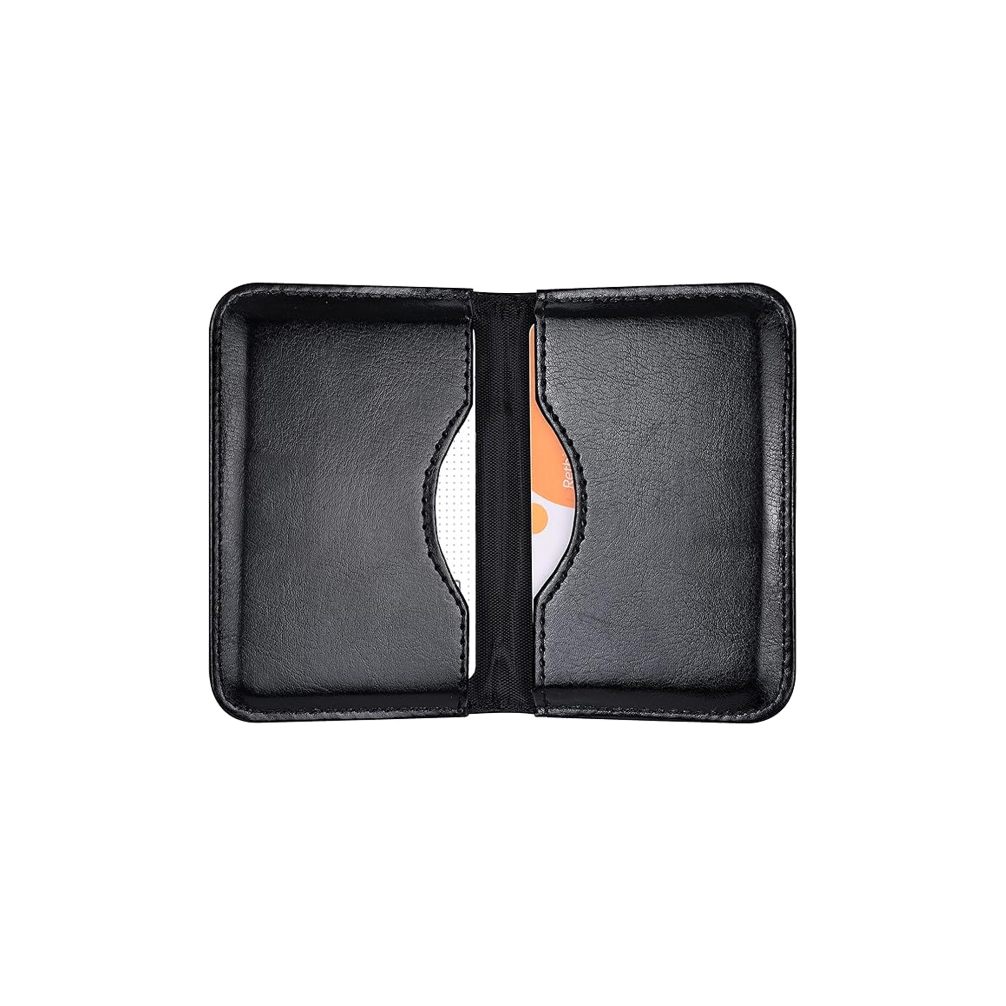Wisdompro Business Card Holder 2 Sided PU Leather Folio Wallet Case with Magnetic Closure Ultra Slim