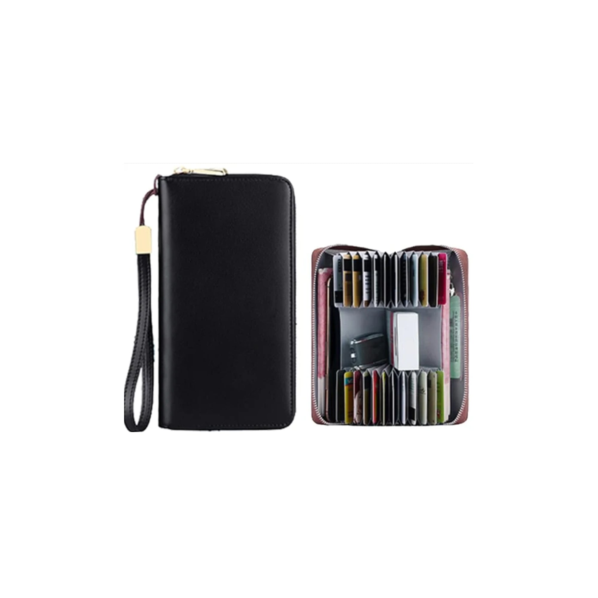 Pocont I Multifunctional leather wallet Black