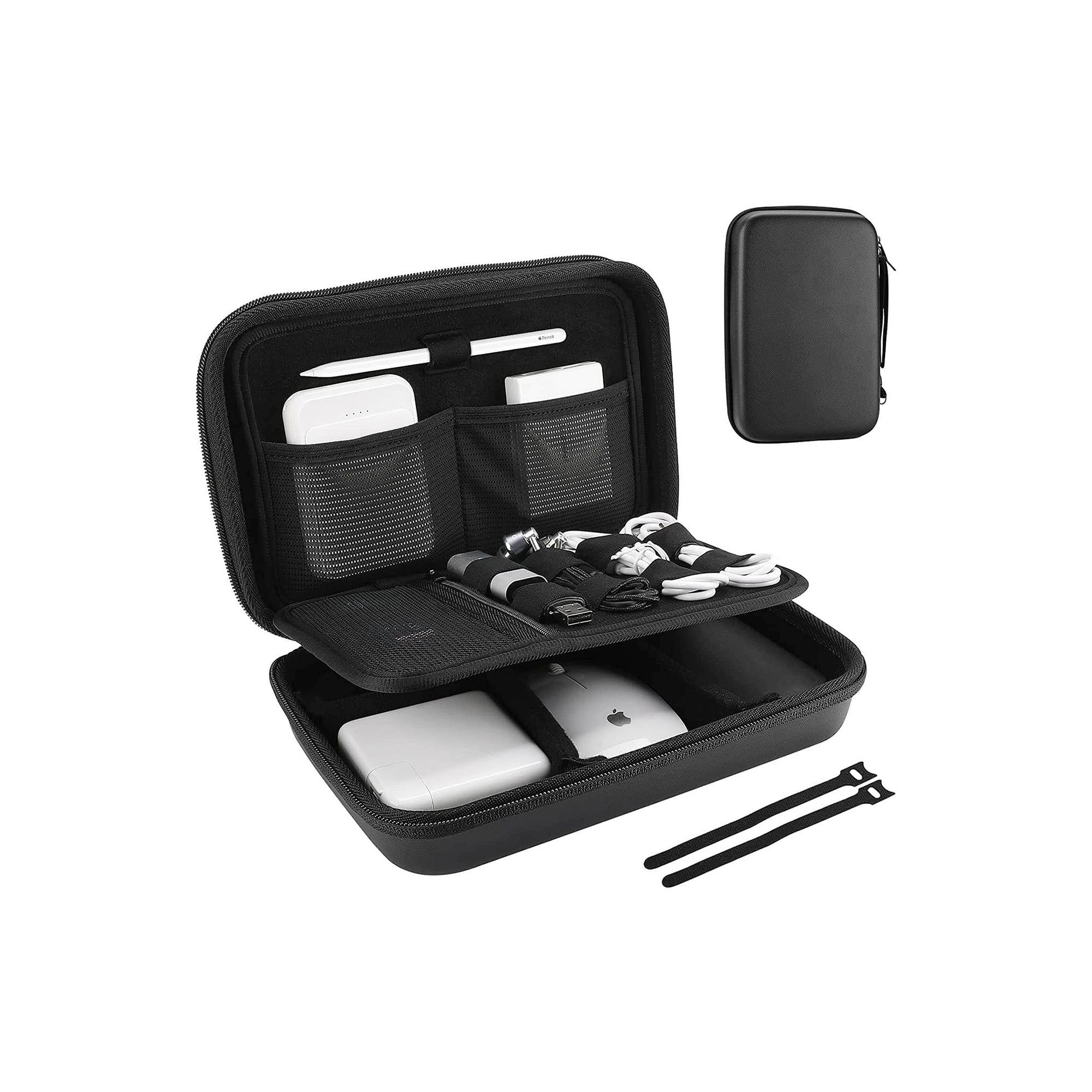 ProCase Hard Travel Electronic Organizer Case for Chargers Cables Power Bank Magic Mouse Apple Pencil USB Flash
