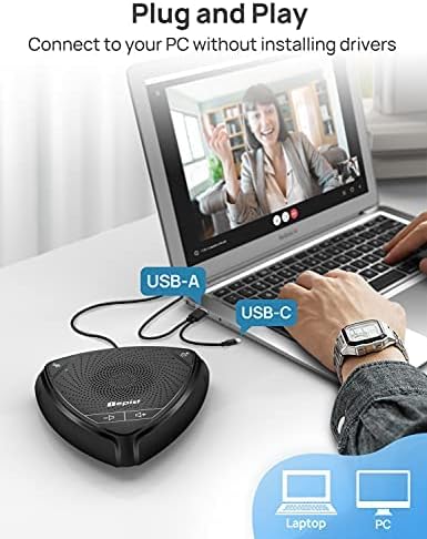 Lepist USB Speakerphone Computer Speaker with Microphone 360 Degree Voice Pickup