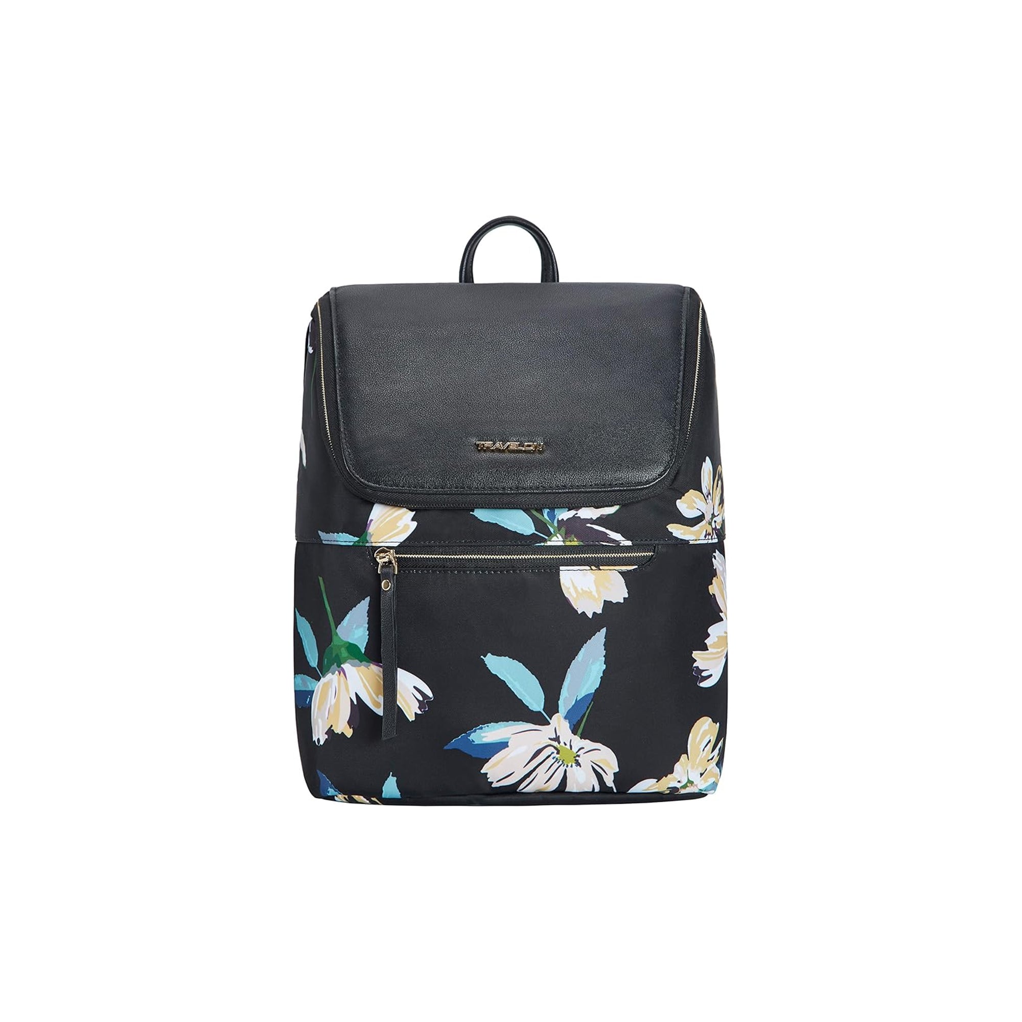 حقيبة ظهر Travelon Essentials للجنسين، زهور منتصف الليل، مقاس واحد