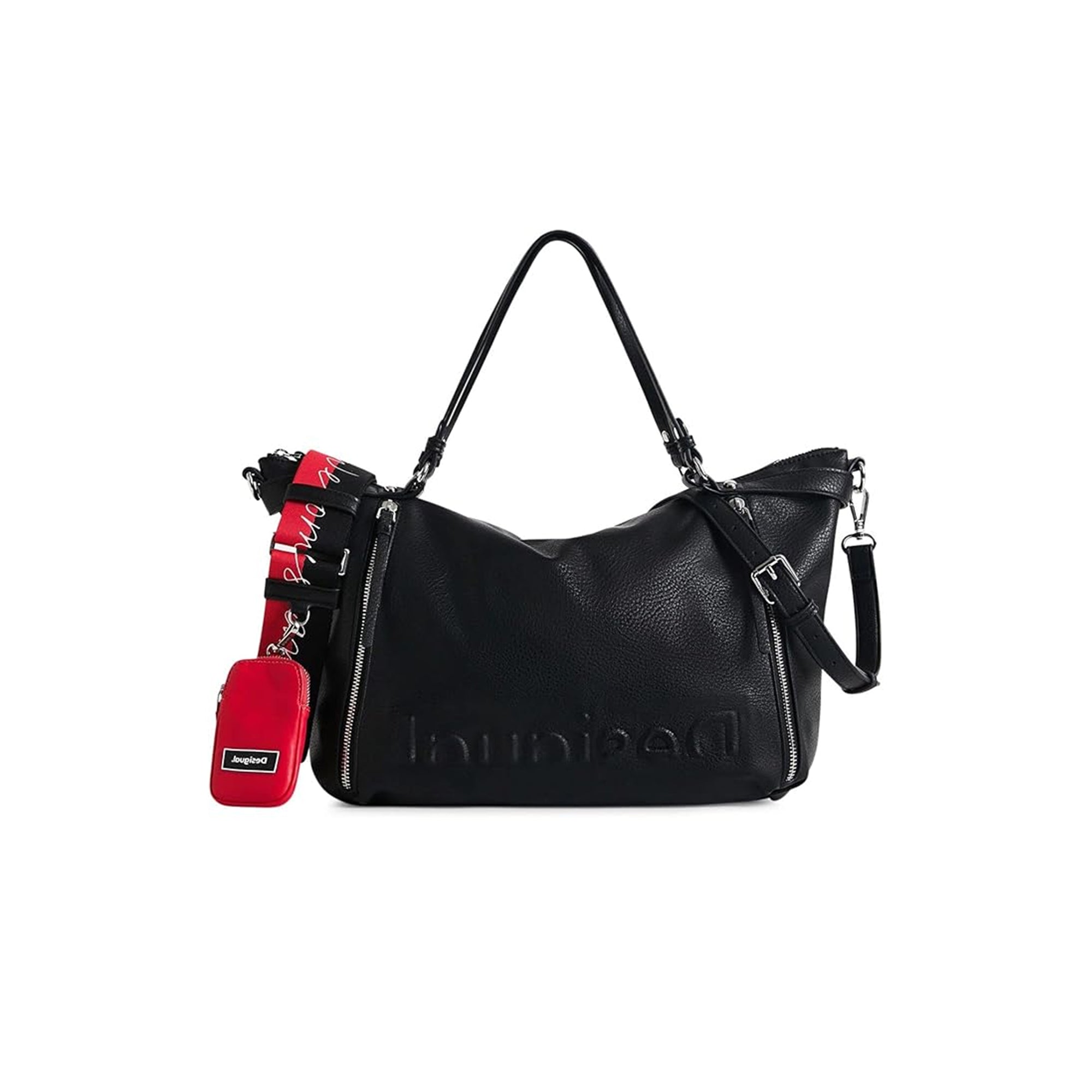 Desigual Women's Bols_Half Logo Libia Hand Bag, One Size, Black, Small