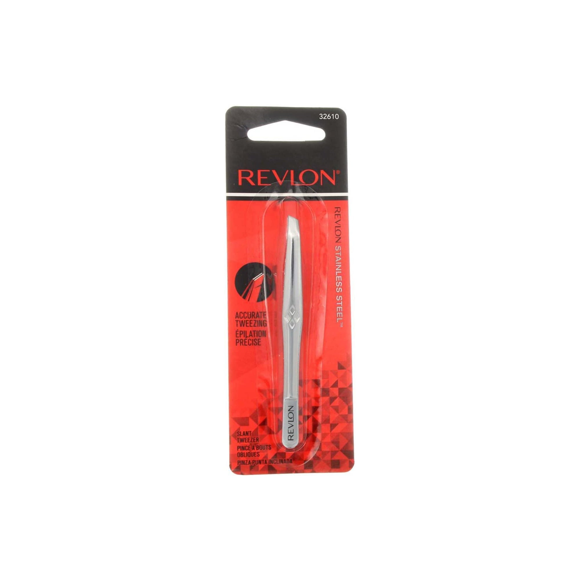 Revlon Stainless Steel Accurate Tweezing Tweezer 1 Ea Precision Grooming Tool