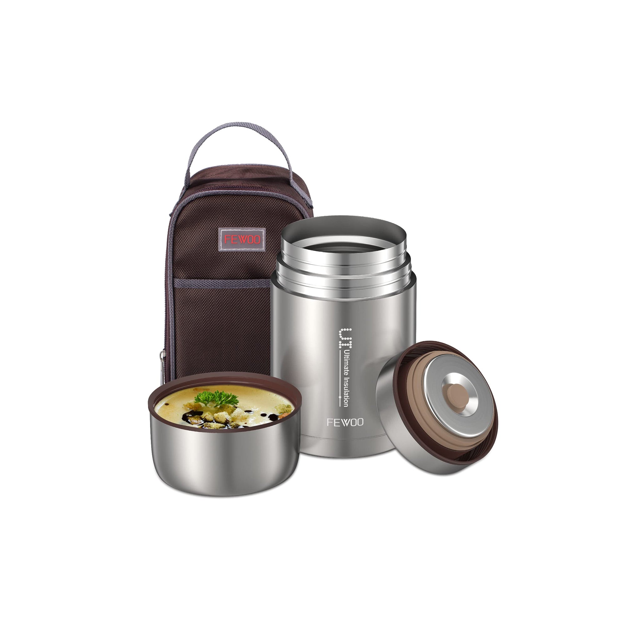 27oz Vacuum Insulated Stainless Steel Food Jar Leak Proof Lunch Thermos Grey