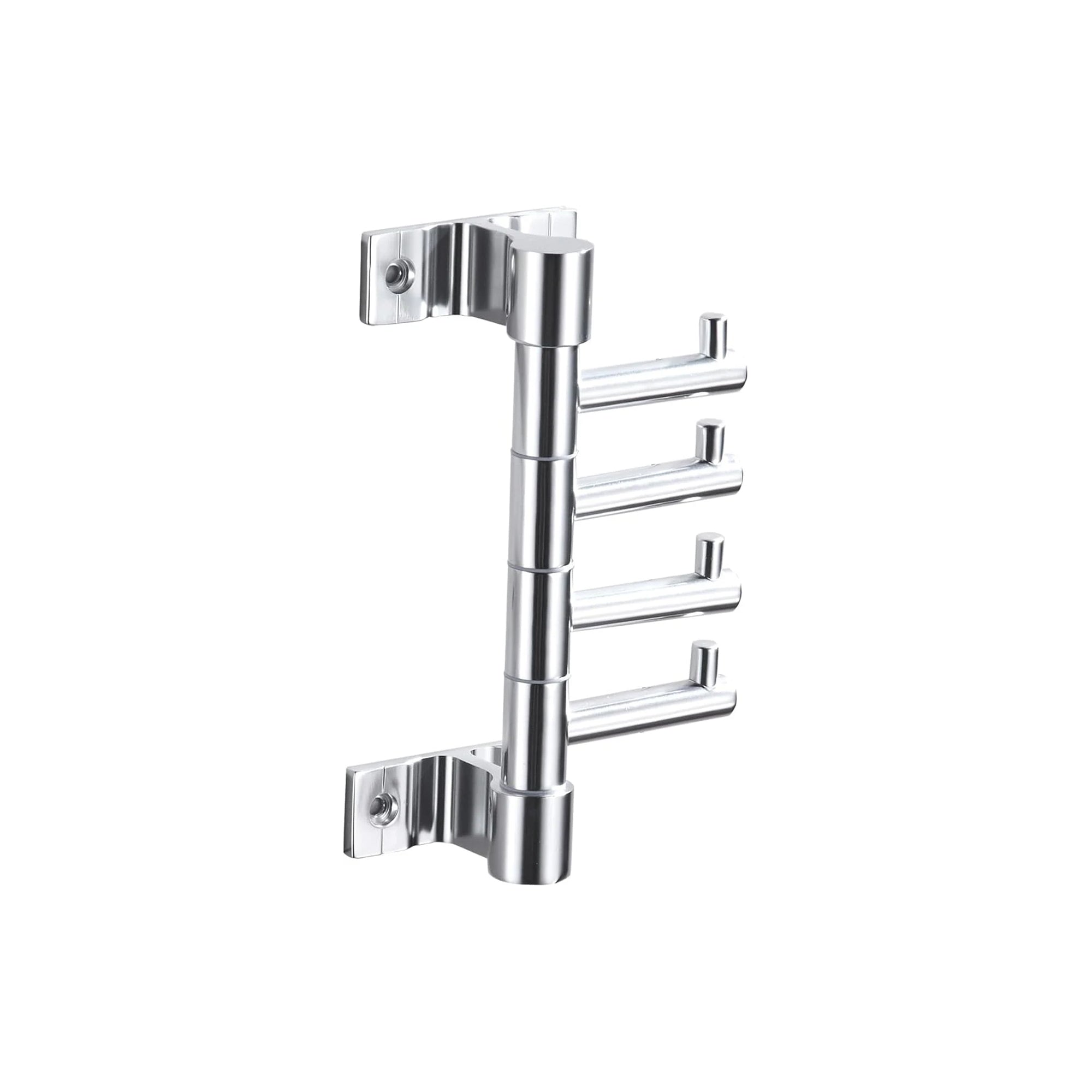 Swivel Coat Rack Wall Mount Heavy Duty Towel Rack Multiple Hooks Vertical Swivel Arms Hat Key Holder