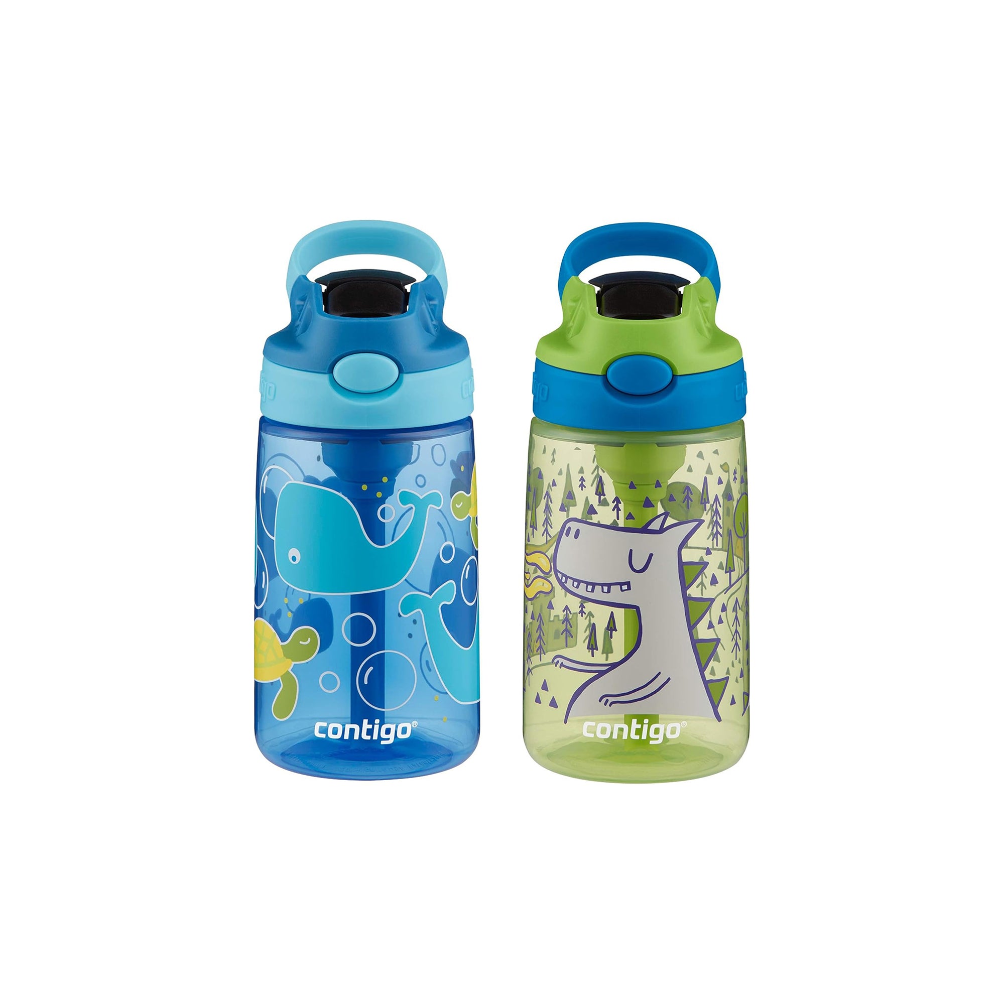 Contigo AUTOSPOUT Kids Water Bottle 2-Pack, Gummy & Matcha