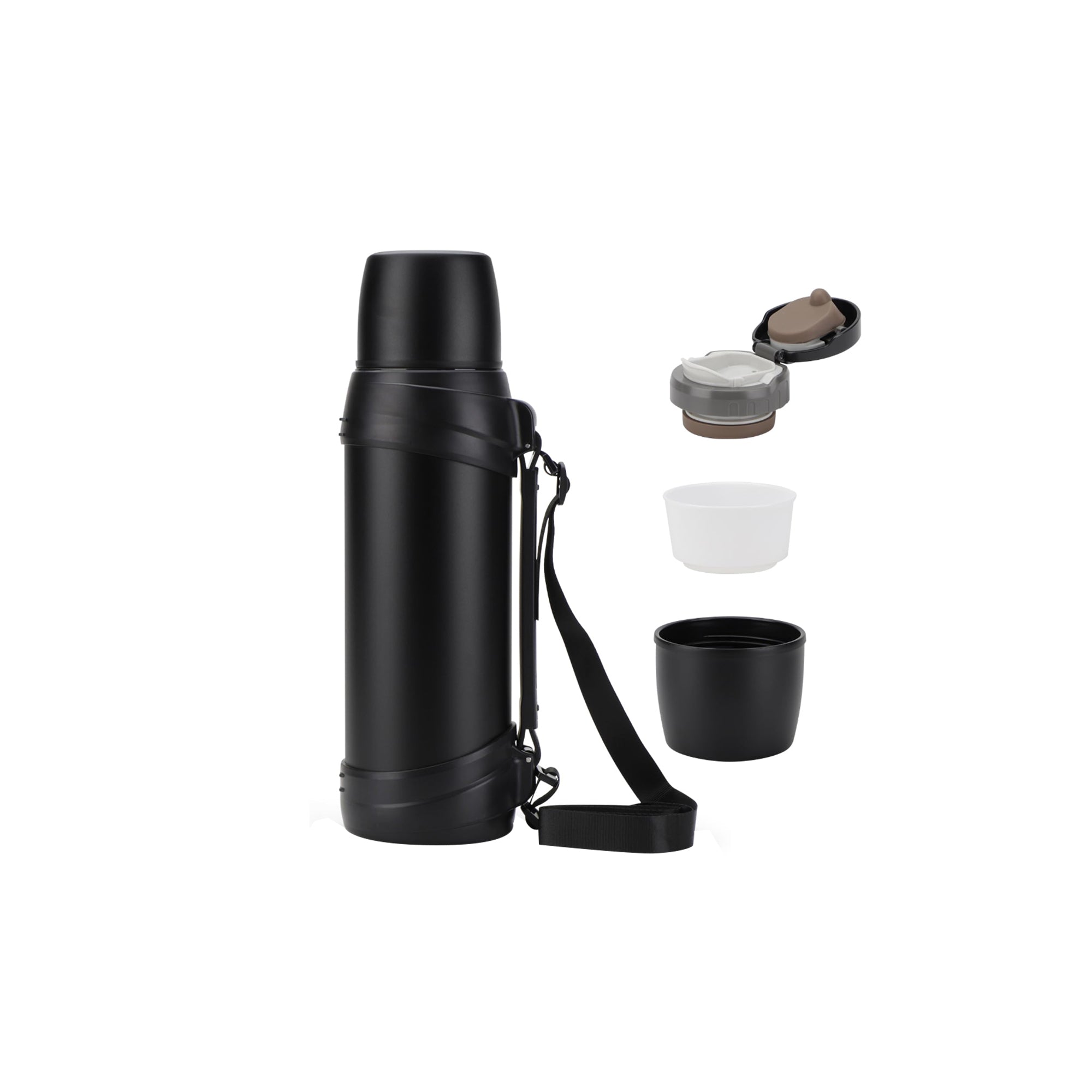 85oz Large Coffee Thermoses for Travel - Insulated Water Jug Classic Vacuum Bottle with Plastic Cup - Stainless Steel Thermos for Hiking Fis