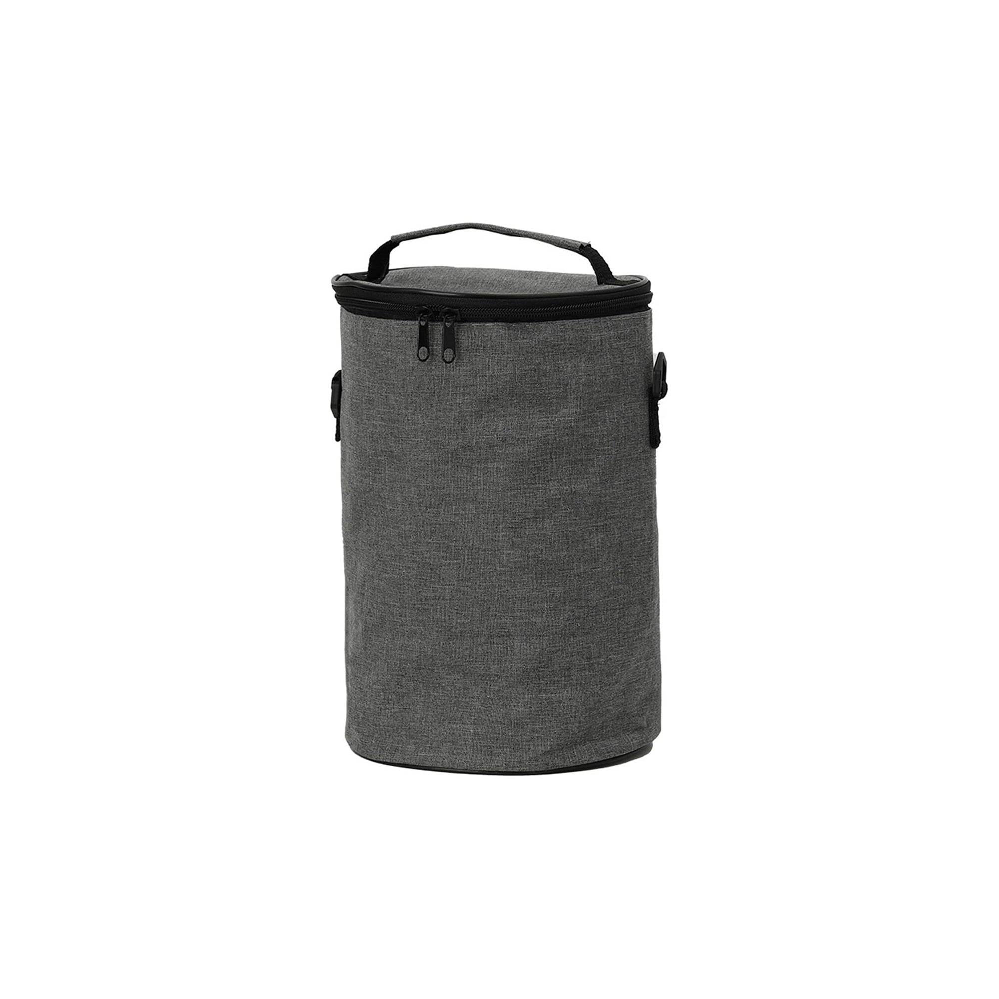 LDLLD Portable Lunch Insulator Bag Ÿ?? Round Picnic Food Cooler Bucket, 17.5x25cm, Unisex