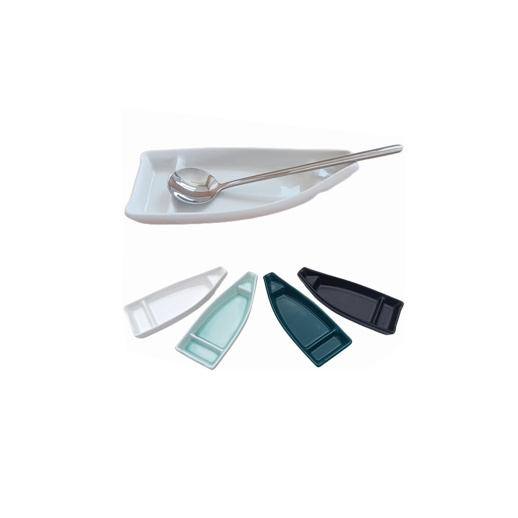 Farmhouse Ceramic Coffee Spoon Rest – Mini Teaspoon Tray for Coffee Bar & Coffee Station