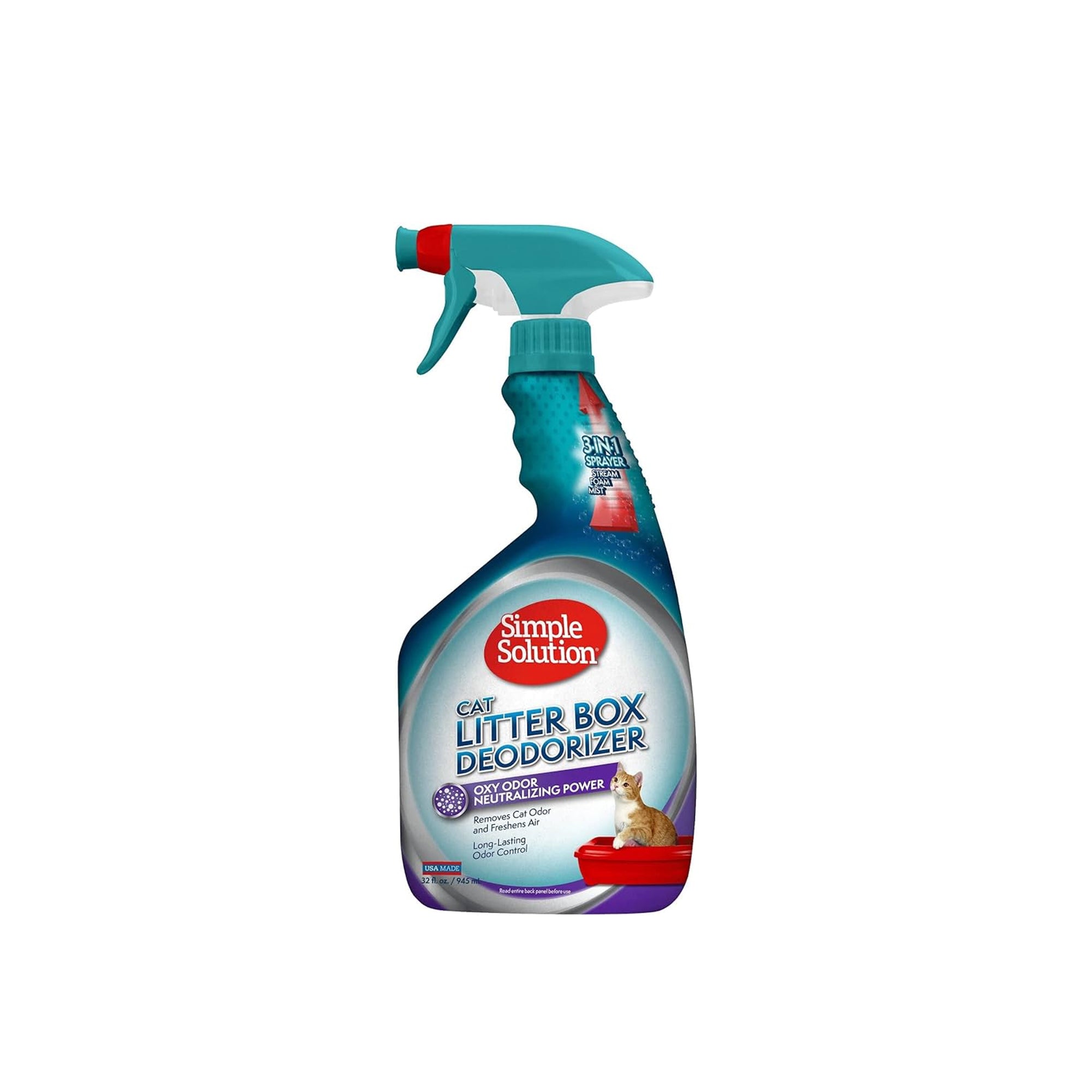 Simple Solution Cat Litter Deodorizer Ÿ?? Litter Box Odor Eliminator, 32 oz