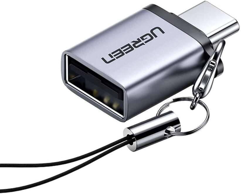 UGREEN Type C to USB 3.0 A Adapter Cable with Lanyard (Space Gray)