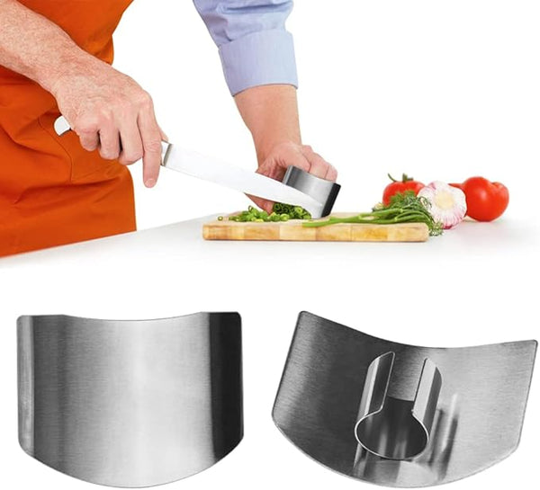 Stainless Steel Finger Guard, 2023 New Finger Protector for Cutting Food, Premium Slicing Tool Finger Protector Finger Protectors when Cutti