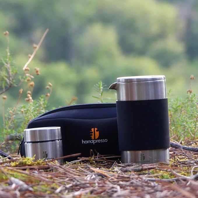 Handpresso Travel Press Ÿ?? Compact 0.35L (3-Cup) French Press, Double Wall Insulated, Portable Coffee Maker Kit with Carry Case