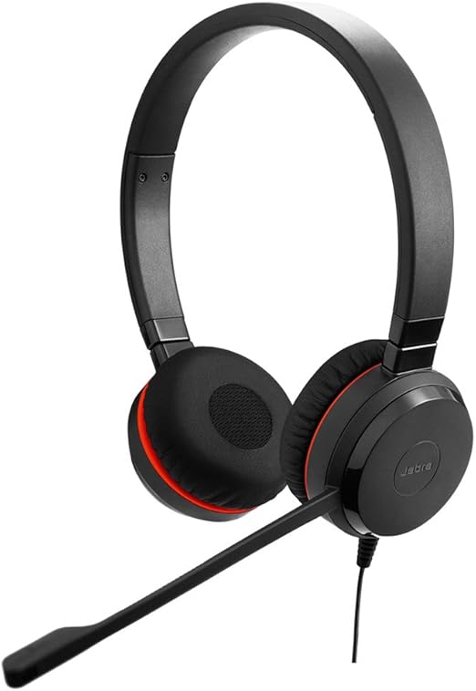 Jabra Evolve 20 UC USB Stereo Headset Ÿ?? Wired with Microphone for PC Calls, Meetings & Online Learning