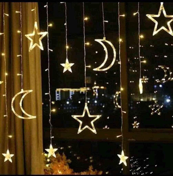 Star and crescent curtain Ramadan decoration