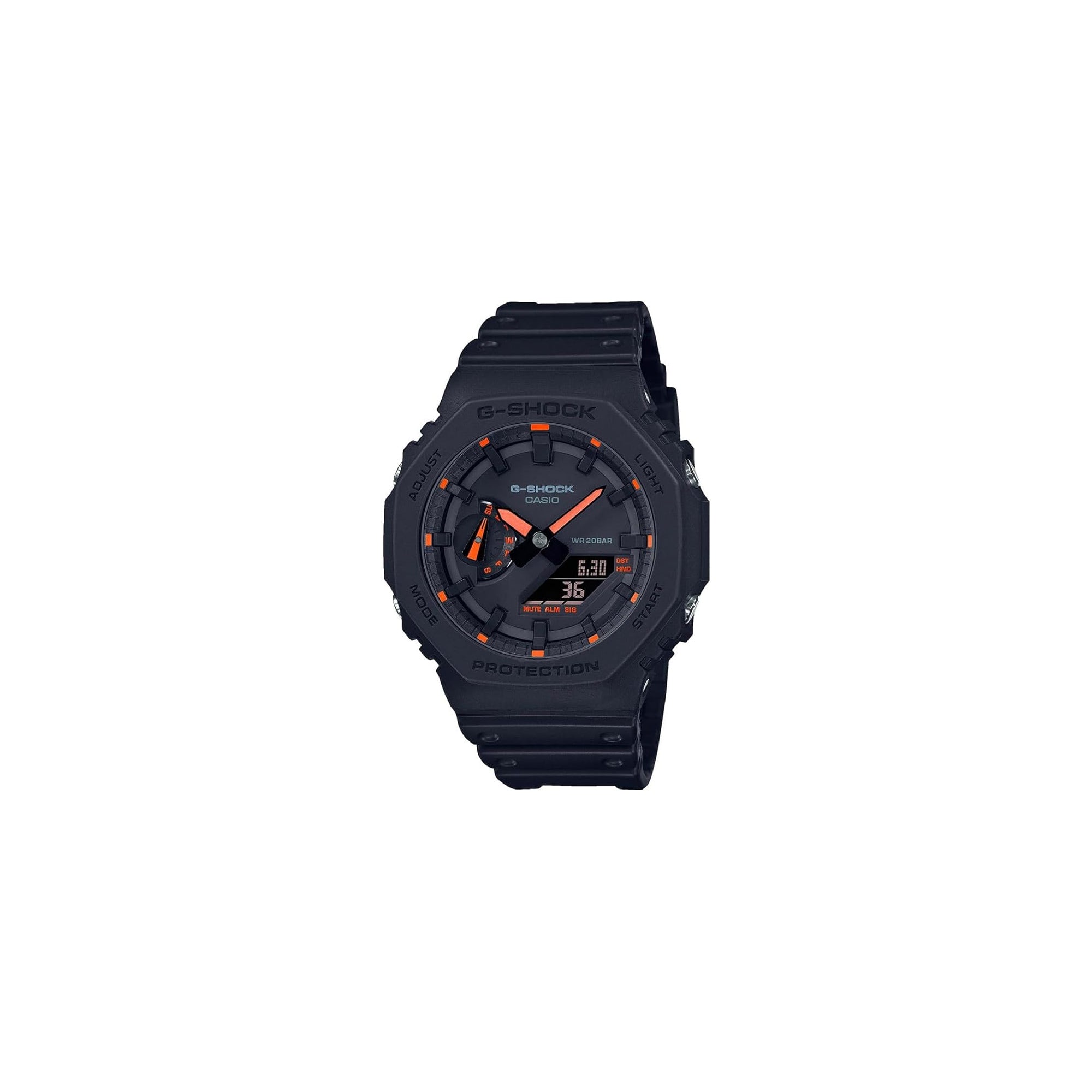 Casio GA 2100 1A4ER G Shock Neon Accent Quartz Watch for Men Black