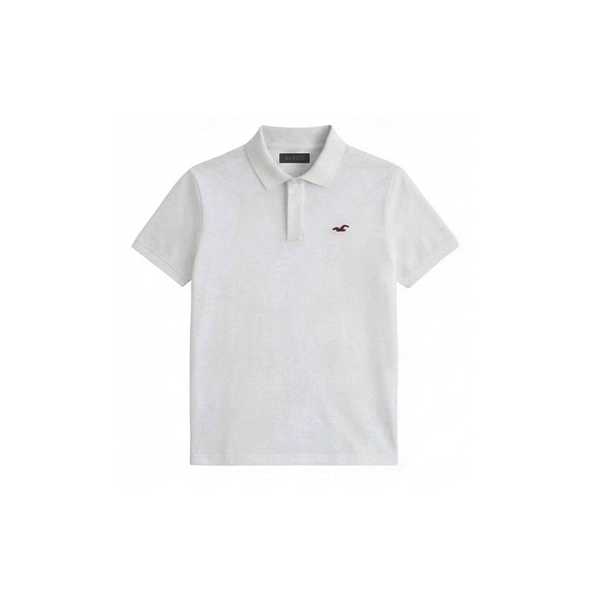 Hollister Mens Polo T Shirt Epic Flex Stretch Short Sleeve Casual White