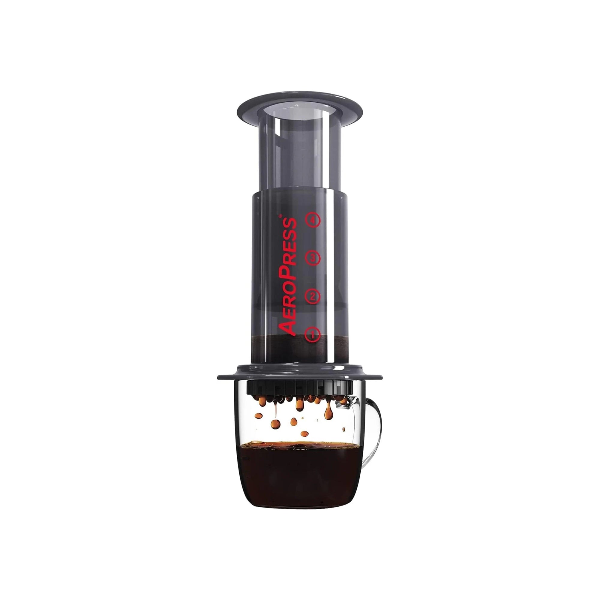 AeroPress Coffee & Espresso Maker Ÿ?? Fast, Rich & Smooth Coffee Without Bitterness, 1Ÿ??3 Cups Per Pressing