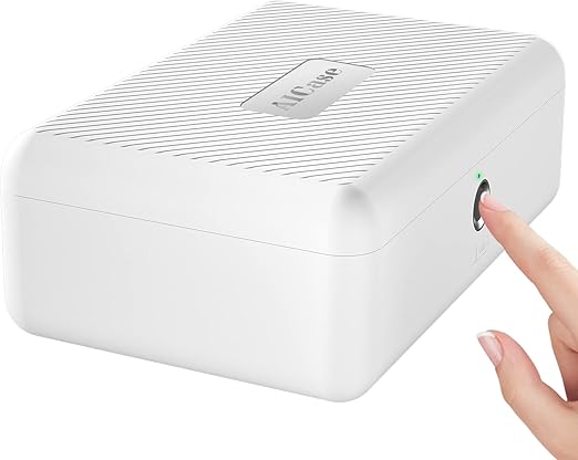 AICase Biometric Fingerprint Storage Box Portable Cash Jewelry Security Lock Box Safe for Car Home Office Travel