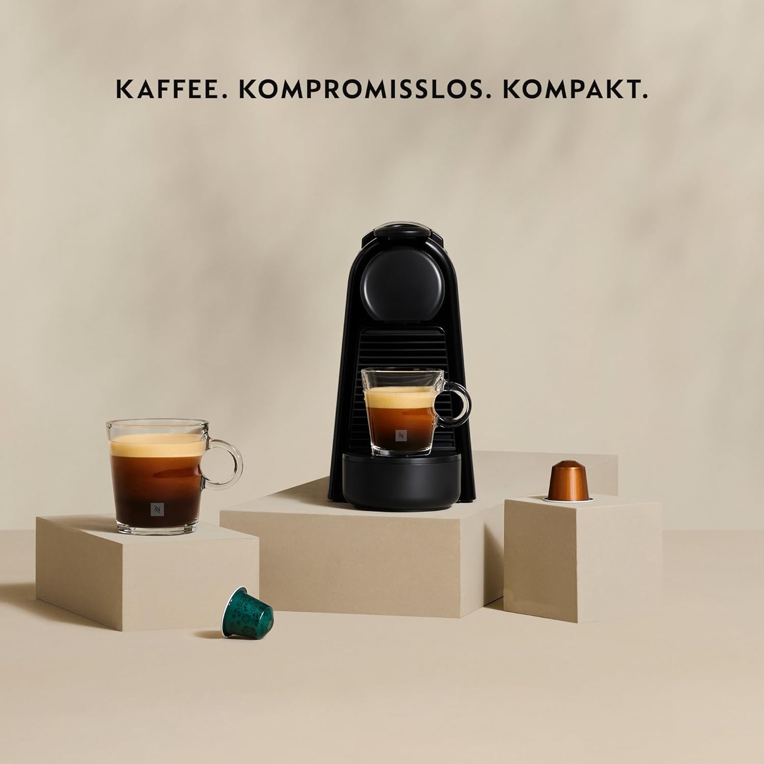 De'Longhi Nespresso Essenza Mini EN85.B Capsule Coffee Machine Ÿ?? 19 Bar Pressure, Compact Design, Black (Includes Welcome Capsule Set)