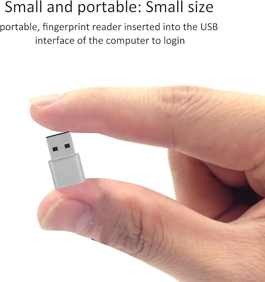 Mini USB Fingerprint Reader for Win Laptop Computer, Windows Hello Fingerprint Scanner Fingerprint Sensor, Biometric Laptop Security Locks for Win 7/8/10