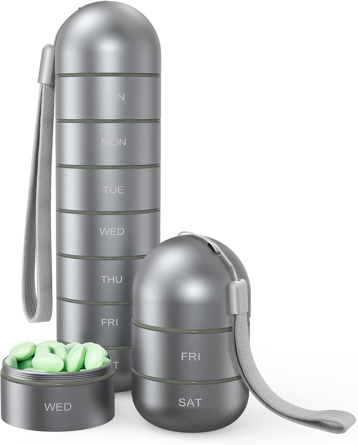 Metal Moisture Proof Weekly Pill Organizer