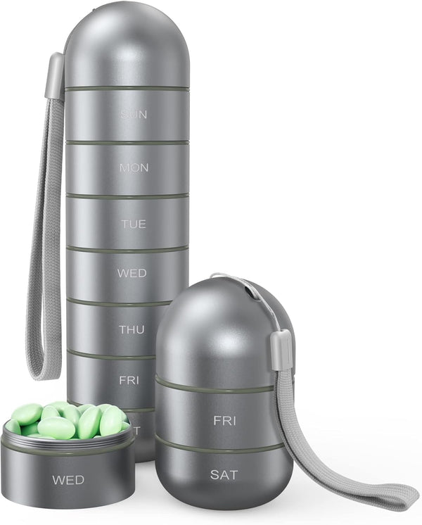 Metal Moisture Proof Weekly Pill Organizer