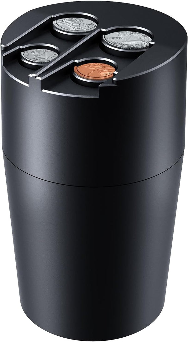 Zeyitian Coin Holder for Car Large Capacity Change Holder for Car Universal Car Coin Holder Organizer and Sorter Compatible with Most Car an