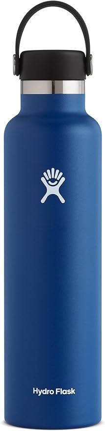HYDRO FLASK - Water Bottle 709 ml (24 oz) - Vacuum Insulated Stainless Steel Water Bottle with Leak Proof Flex Cap and Powder Coat - BPA-Fre