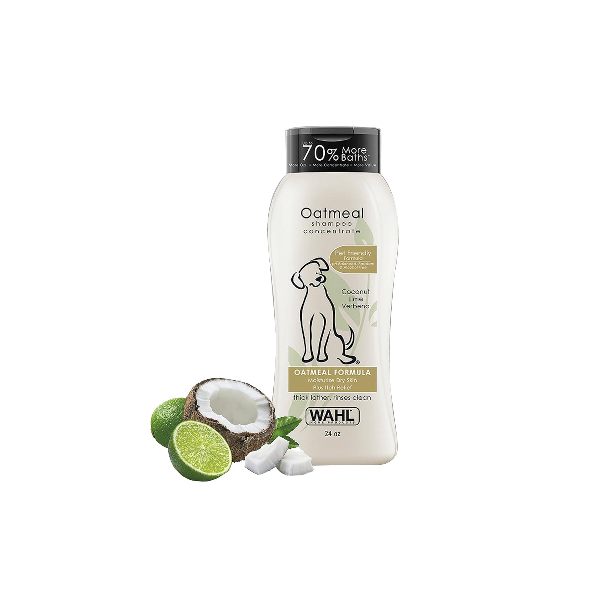 Wahl Oatmeal Dog Shampoo Ÿ?? Dry Skin & Itch Relief Ÿ?? Coconut Lime Verbena Ÿ?? 24oz