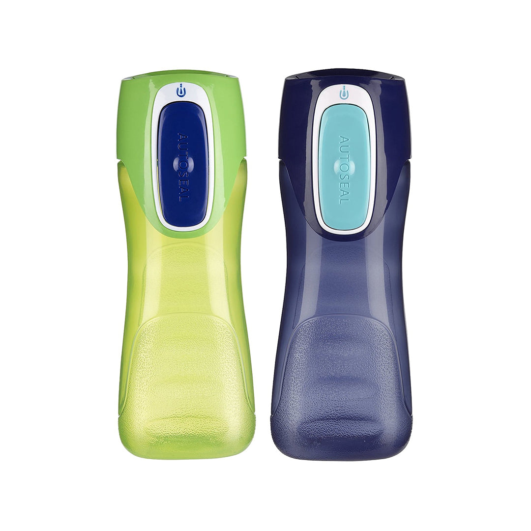 Contigo 2001147 Autoseal Trekker Kids Water Bottle, Plastic, Granny Smith & Nautical
